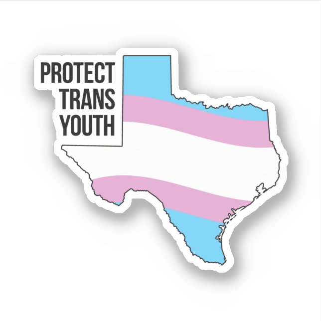 Adesivo Proteger Jovens Trans do Texas (Frente)
