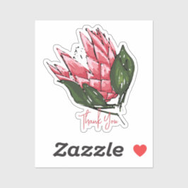 Adesivo Proteína De Aquarela Obrigado Vinheta I