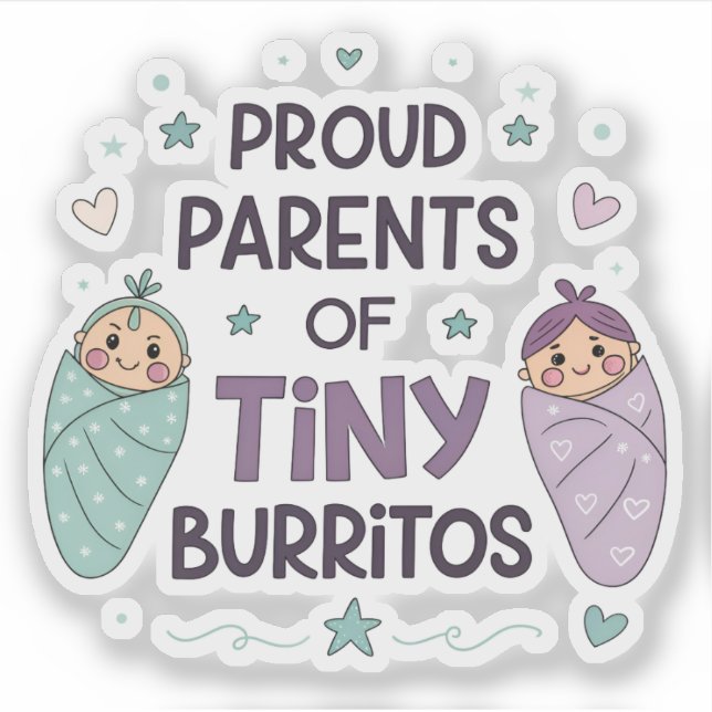 Adesivo Proud Parents of Tiny Burritos Art (Frente)