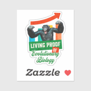 Adesivo Prova Viva da Biologia Evolutiva Chimpanzé Engraça
