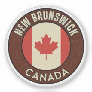 Adesivo Província de New Brunswick Canadá
