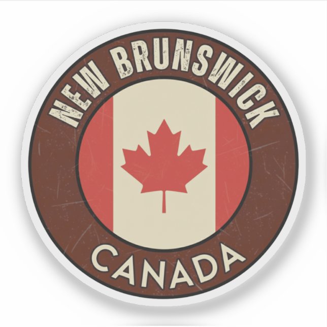 Adesivo Província de New Brunswick Canadá (Frente)