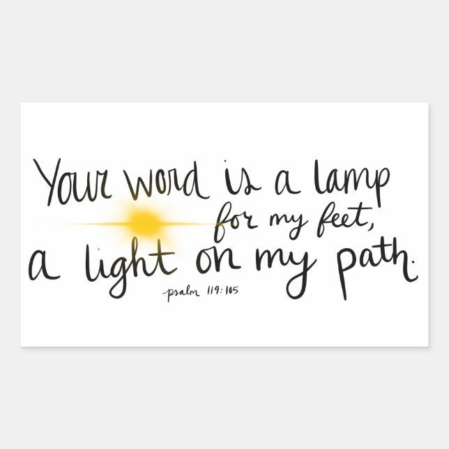 Adesivo Psalm 119:105 (Frente)