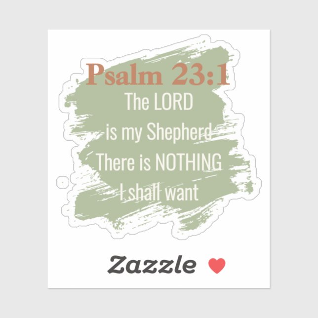 Adesivo Psalm 23 Vinyl Sticker – The Lord Is My Shepherd  (Folha)