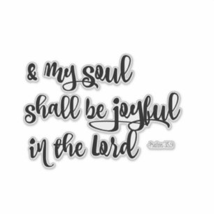 Adesivo Psalms Joyful Bíblia Verse