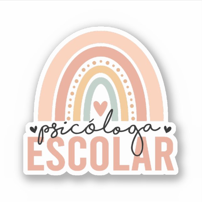 Adesivo Psicóloga Escolar | Psicóloga escolar (Frente)
