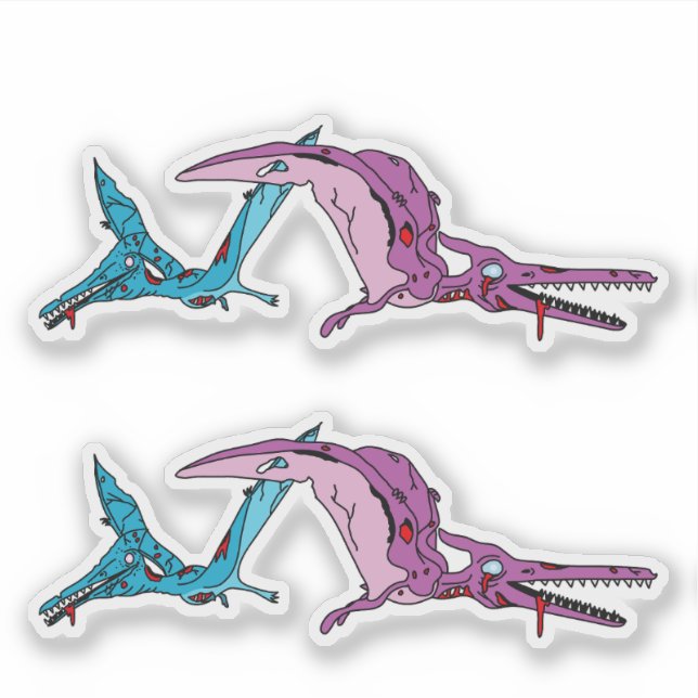 Adesivo Pterodáctilos Zumbis (Frente)