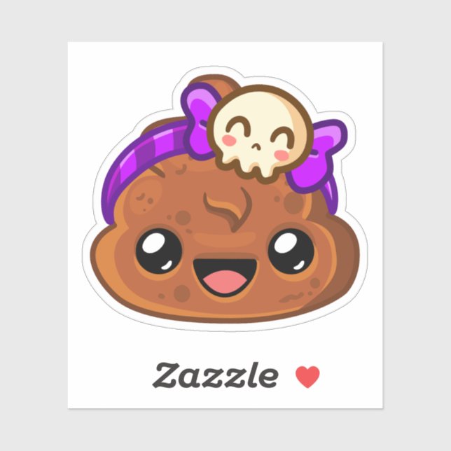 Adesivo Pudding & Cute Skull Accessory - Happy Jump (Folha)