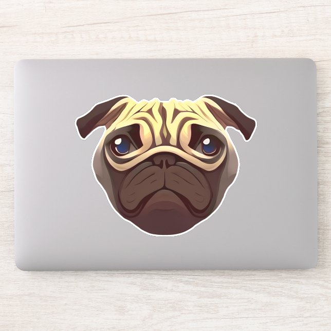 Adesivo Pug (Computador)