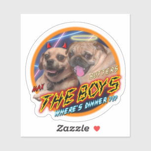 Adesivo Pug and Puggle Sticker