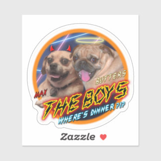 Adesivo Pug and Puggle Sticker