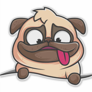 Adesivo Pug de Cueca