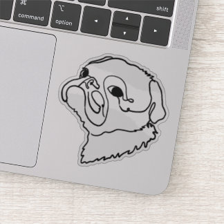 Adesivo Pug Life in Line Art