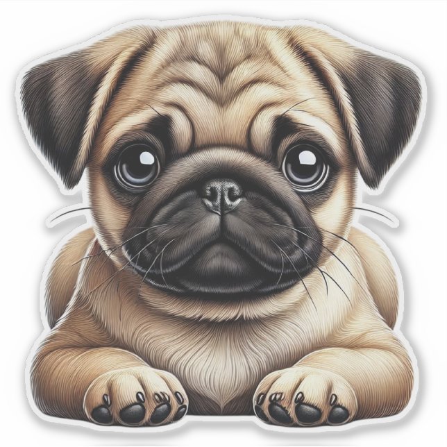 Adesivo Pug Puppy (Frente)