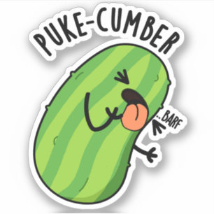 Adesivo Puke-cumber Engraçado Pepino Pun