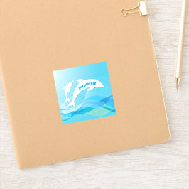 Adesivo Pulando golfinho no Oceano Personalizado