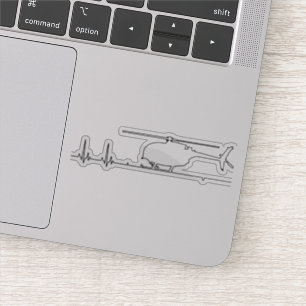 Adesivo Pulso de pulsação do Helicóptero de Pequeno Pá