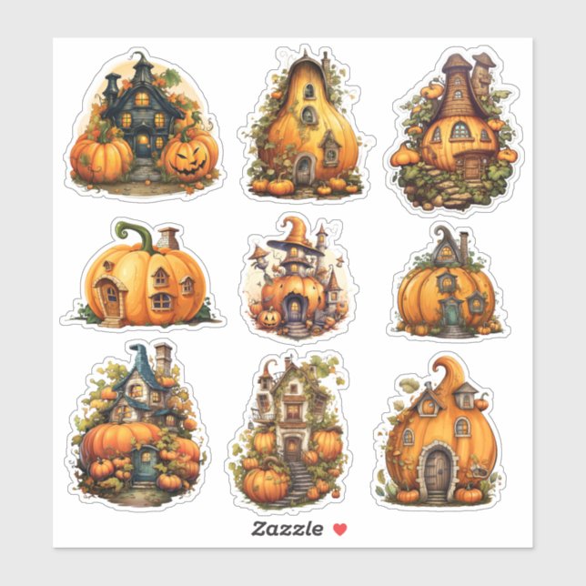 Adesivo Pumkin House Autumn Sticker Pack (Folha)