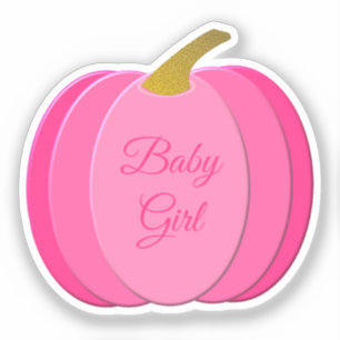 Adesivo Pumpkin bonito de Menina Rosa