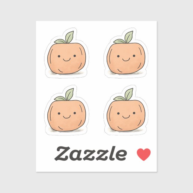 Adesivo Pumpkin De Corante Laranja De Kawaii (Folha)