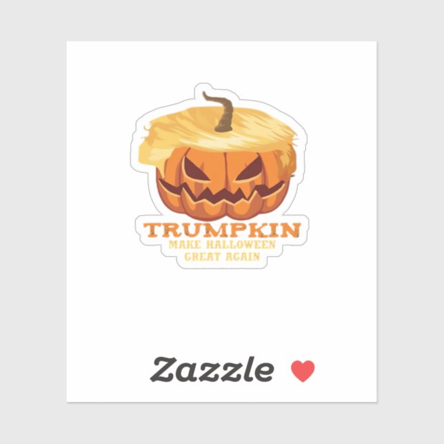 Adesivo Pumpkin de Dias de as Bruxas engraçados Trumpkin - (Folha)
