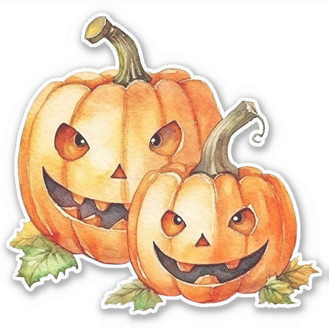 Adesivo Pumpkin de Halloween bonito, Sticker (Frente)