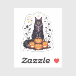 Adesivo Pumpkin King Coon - Maine Coon Halloween