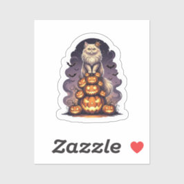 Adesivo Pumpkin King Persa - Halloween de Gato Persa