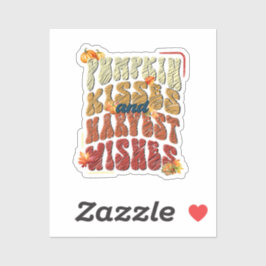 Adesivo Pumpkin Kisses e Eixos de Colheita, outono