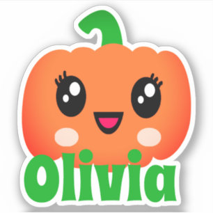 Adesivo Pumpkin Name Sticker
