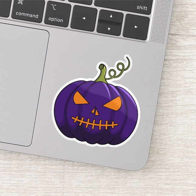 Adesivo Pumpkin Party Sticker - Halloween Jack-o'-Lanterna (Detalhe)