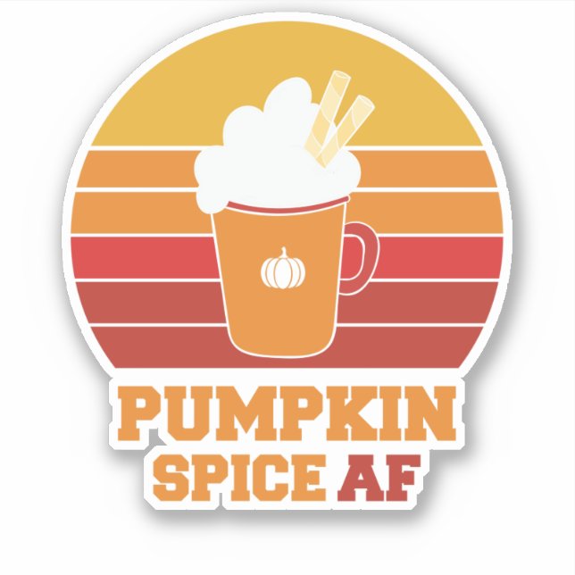 Adesivo Pumpkin Spice AF (Frente)