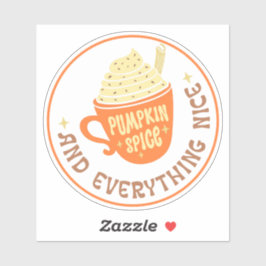 Adesivo Pumpkin Spice Crachá Queda Vinil Decal