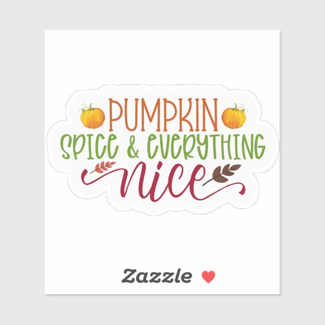Adesivo Pumpkin Spice e tudo bem (Folha)