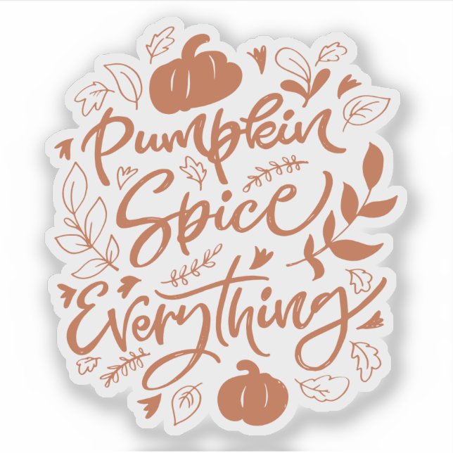 Adesivo Pumpkin Spice Tudo (Frente)