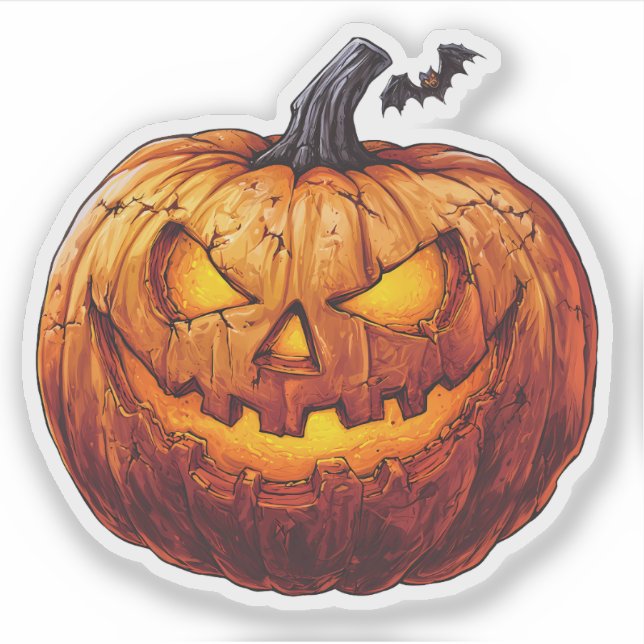 Adesivo Pumpkin Spooky Jack-o-Lanterna (Frente)