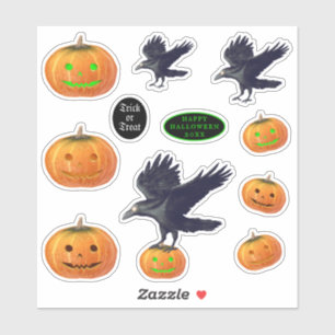 Adesivo Pumpkins Spooktacular do Halloween e Ravens
