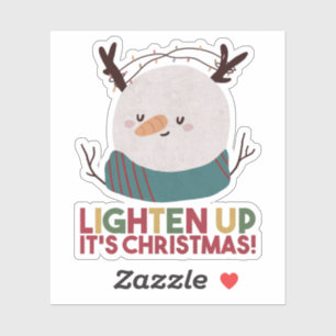 Adesivo Pun Snowman de Natal: Acalme-se É Natal