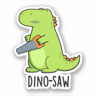 Adesivo Pun Sticker da Ferramenta de Dinossauros Cute de S