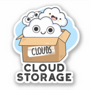 Adesivo Pun Sticker Tecnologia Cloud Storage Cux