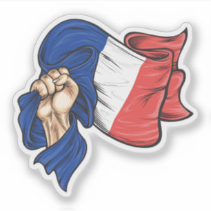 Adesivo Punho com pavilhão nacional da France T-Shirt