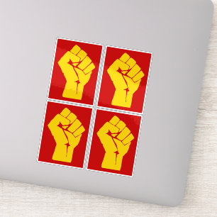 Adesivo Punho, Rebelde, Motim, Resistência, Estilo Comunis