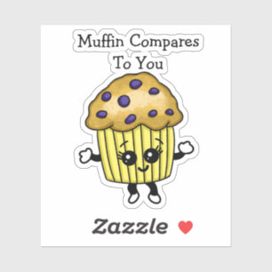 Adesivo Punição engraçada de muffin de mirtilo, Muffin se