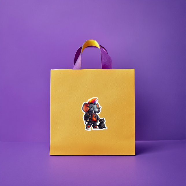 Adesivo Punk com um vinil de tronco (Criador carregado)