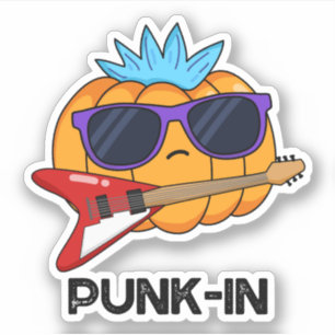 Adesivo Punk in Funny Punk Rock Pumpkin Pun