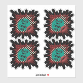 Adesivo Punk Nunca Morrerá Folha do Sticker