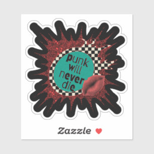 Adesivo Punk Nunca Morrerá Solteiro Sticker