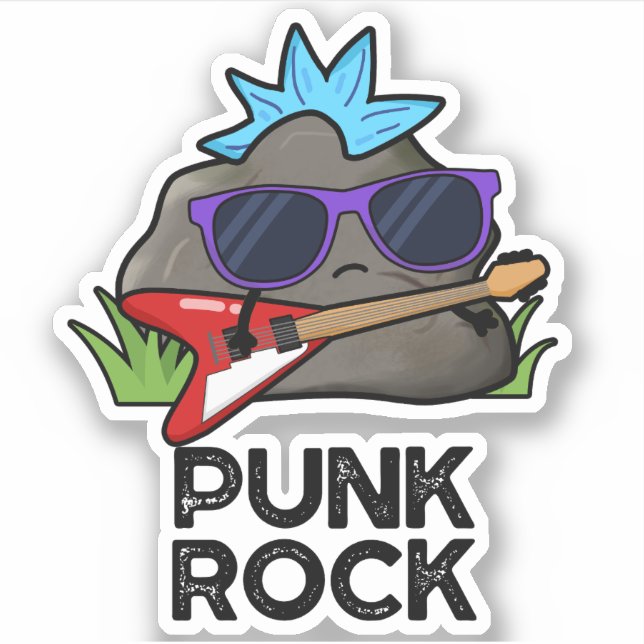 Adesivo Punk Rock Funny Music Pun (Frente)