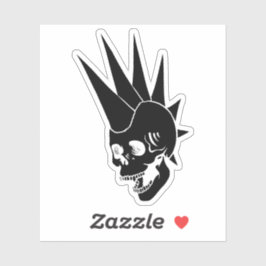 Adesivo Punk Skull Personalizável Versão 2
