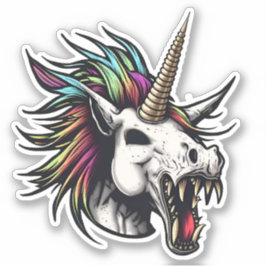 Adesivo Punk Zombie Unicorn